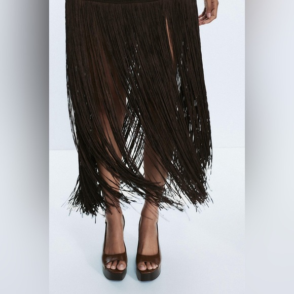 NWT. Zara Brown Platform Sandal-Style Shoes. Size 6,5. - Picture 5 of 7